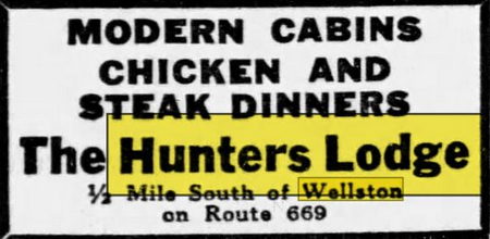 Hunters Lodge (Lumberjack Lodge, Vagabond Lodge) - Jul 30 1949 Ad